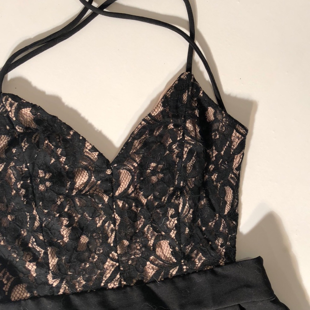 Lace backless jumpsuit